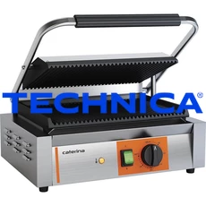 Kontakt grill, Panini, ryflowany, 2,2 kW, 360x430x200 mm | CATERINA, 742038