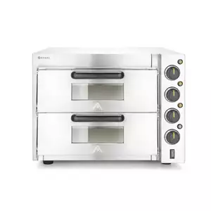 Piecyk do pizzy, 2-poziomowy, 3 kW, 580x560x435 mm, inox | Hendi, 220283