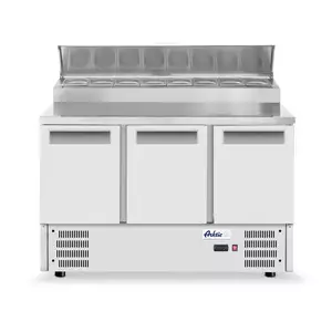 Stół chłodniczy 3-drzwiowy z nadstawą, 0,152 kW, 1365x700x990 mm, inox | ARKTIC, 236239