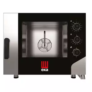 Piec konwekcyjno - parowy, elektryczny, 4x600x400, 7.8 kW, 400V, 850x1044x700 mm, czarny | Hendi,  MKF464S