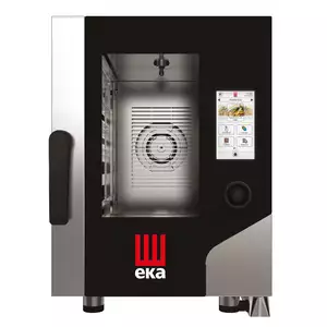 Piec konwekcyjno - parowy, elektryczny, 6xGN2/3, 5.2 kW, 400V, 500x750x700 mm, czarny | Hendi,  MKF623CTS