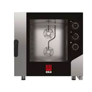 Piec konwekcyjno - parowy, elektryczny, 6x600x400, 10.4 kW, 400V, 850x1035x850 mm, czarny | Hendi,  MKF664S