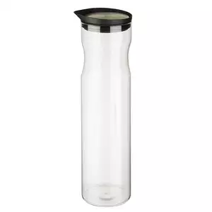 Karafka szklana z pokrywą ze stali nierdzewnej, 1,2 l, 80x320 mm, przezroczysta, inox | APS, 10722