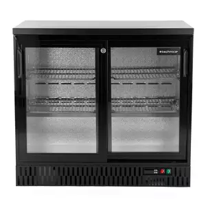 Barowa witryna chłodnicza do butelek, 2-drzwiowa, drzwi przesuwane, 210 l, 920x515x855 mm | TECHNICA, Cold Line