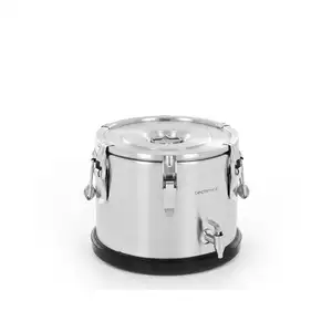 Termos z kranem 15 l ze stali nierdzewnej z podstawą z tworzywa sztucznego | TECHNICA, Gold Line