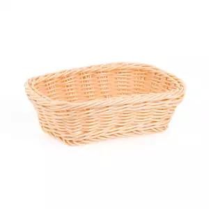 Koszyk prostokątny z polirattanu 190x130x60 mm, beżowy | TECHNICA, Gold Line