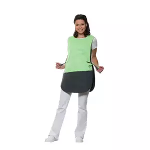 Fartuch wiązany po bokach, rozmiar IV, antracyt/pistacja | KARLOWSKY, Bea