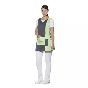 Fartuch wiązany po bokach, rozmiar 0, antracyt/pistacja | KARLOWSKY, Marilies