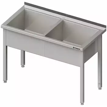 Stół z basenem dwukomorowym 1300x600x850 mm | STALGAST, 981376130