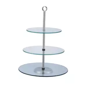 Patera szklana trzypoziomowa o średnicy 200/250/300 mm | TOMGAST, DH-175-07