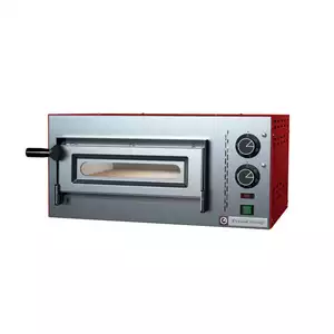 Jednokomorowy piec do pizzy ze stali nierdzewnej sterowany manualnie, 1x pizza 340 mm | PIZZA GROUP, M35/8-M