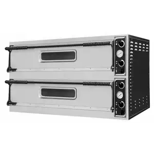 Piec do pizzy dwukomorowy 6xpizza 32 cm, 1305x489x745 mm | HENDI, Slim Line 33
