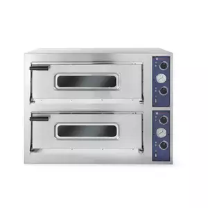 Piec do pizzy 2-komorowy, 2 x 4 pizza 320 mm, 975x924x745 mm | HENDI, Basic 44