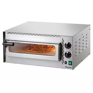 Piec do pizzy jednokomorowy, przeszklone drzwi 1 x pizza 35 cm | BARTSCHER, Mini Plus