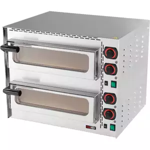 Piec do pizzy 2-komorowy z regulacją temperatury do 400 C, 2x pizza 350 mm | REDFOX, FP-68RS