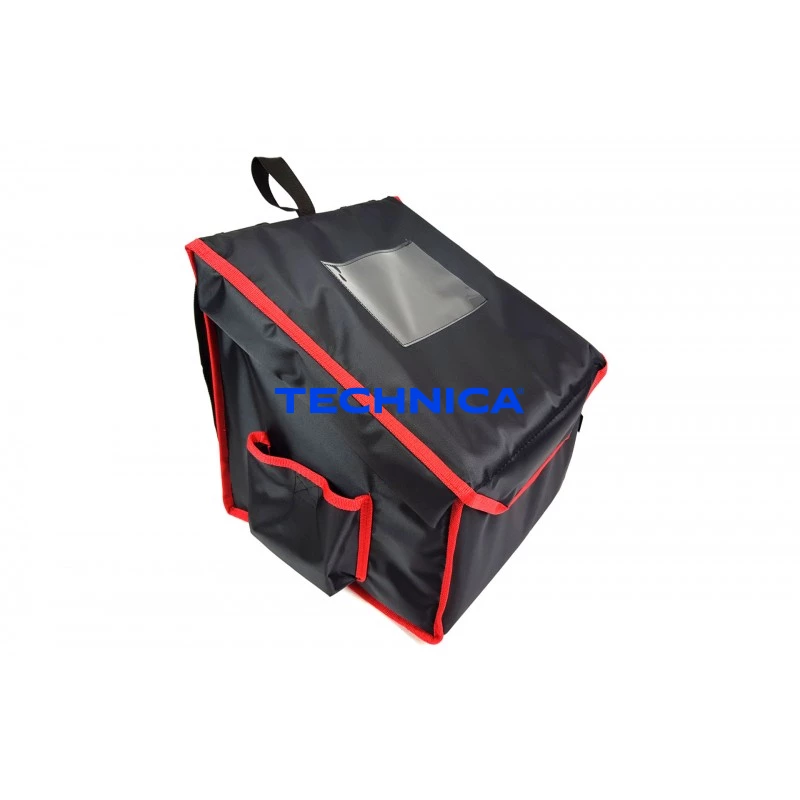 Plecak do pizzy na 4 pudełka 600x600 mm, z nylonu, czarny z