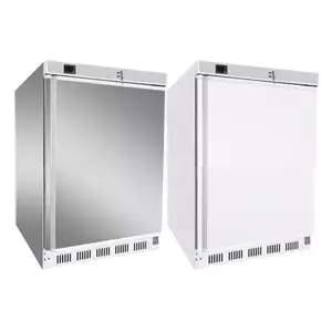 Szafa chłodnicza 1-drzwiowa, drzwi przeszklone, 130 l, 0,1 kW, 600x585x855 mm, biała | REDFOX, HR 200G