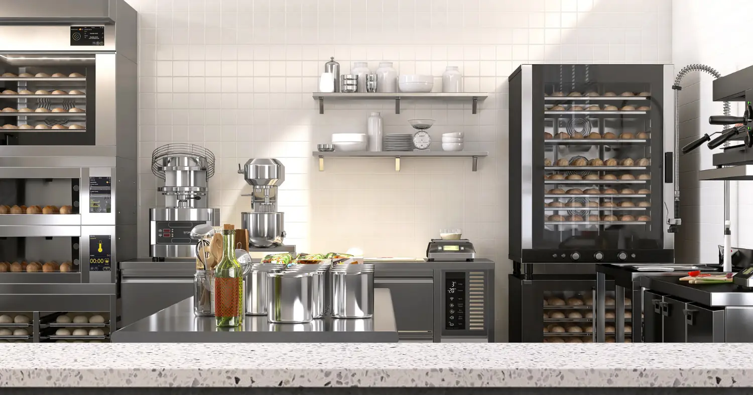 Sprzęty w profesjonalnej kuchni 