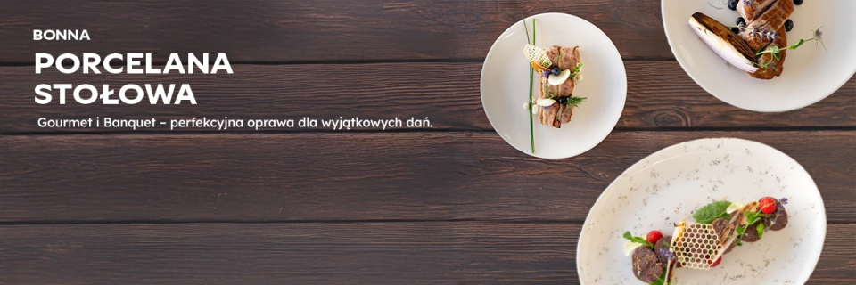 Porcelana stołowa Bonna z elegancką aranżacją dań gourmet