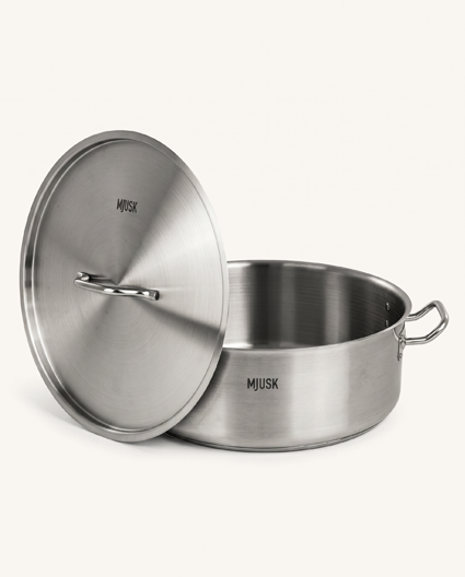 garnek ze stali nierdzewnej z pokrywką