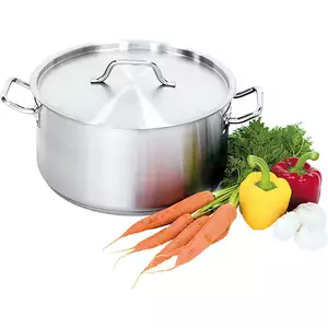 Garnek niski ze stali nierdzewnej z pokrywką o średnicy 240 mm, 5 l | STALGAST, Premium Line