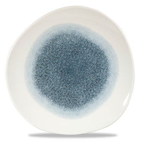 Talerz płytki o nieregularnym kształcie ø 286 mm | CHURCHILL, Studio Prints Raku Topaz Blue