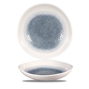 Talerz głęboki o nieregularnym kształcie ø 253 mm, 1,1 l | CHURCHILL, Studio Prints Raku Topaz Blue
