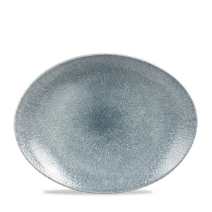 Talerz płytki owalny 317x255 mm | CHURCHILL, Studio Prints Raku Topaz Blue