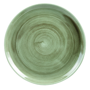 Talerz płytki okrągły ø 260 mm | CHURCHILL, Stonecast Patina Burnished Green