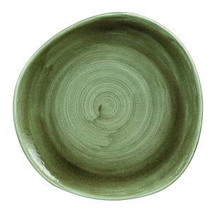 Talerz płytki o nieregularnym kształcie ø 264 mm | CHURCHILL, Stonecast Patina Burnished Green
