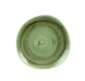 Talerz płytki o nieregularnym kształcie ø 186 mm | CHURCHILL, Stonecast Patina Burnished Green