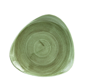 Talerz płytki trójkątny ø 192 mm | CHURCHILL, Stonecast Patina Burnished Green
