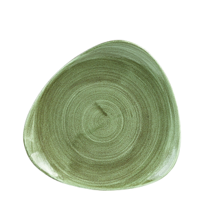 Talerz płytki trójkątny ø 229 mm | CHURCHILL, Stonecast Patina Burnished Green