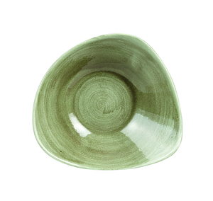 Talerz głęboki trójkątny ø 153 mm, 260 ml | CHURCHILL, Stonecast Patina Burnished Green