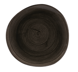 Talerz płytki o nieregularnym kształcie ø 264 mm | CHURCHILL, Stonecast Patina Iron Black