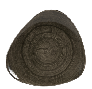 Talerz płytki trójkątny ø 311 mm | CHURCHILL, Stonecast Patina Iron Black