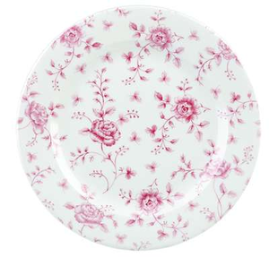 Talerz płytki okrągły ø 276 mm | CHURCHILL, Vintage Prints Cranberry Rose Chintz