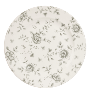 Talerz płytki okrągły ø 305 mm | CHURCHILL, Vintage Prints Grey Rose Chintz