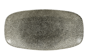 Półmisek prostokątny 298x153 mm | CHURCHILL, Studio Prints Raku Quartz Black