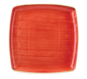 Talerz płytki kwadratowy 268 mm | CHURCHILL, Stonecast Berry Red