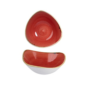 Talerz głęboki trójkątny ø 153 mm, 260 ml | CHURCHILL, Stonecast Berry Red
