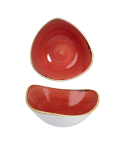 Talerz głęboki trójkątny ø 235 mm, 600 ml | CHURCHILL, Stonecast Berry Red