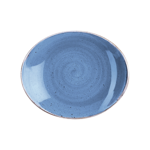 Talerz płytki owalny ø 192 mm | CHURCHILL, Stonecast Cornflower Blue