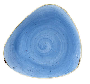 Talerz płytki trójkątny ø 229 mm | CHURCHILL, Stonecast Cornflower Blue