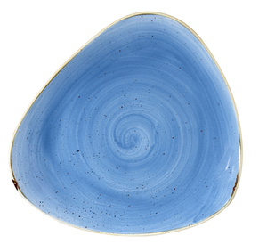 Talerz płytki trójkątny ø 229 mm | CHURCHILL, Stonecast Cornflower Blue