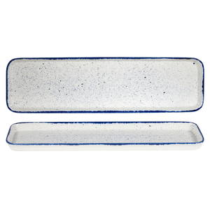 Półmisek prostokątny 530x150x25 mm, 1,4 l | CHURCHILL, Stonecast Hints Indigo