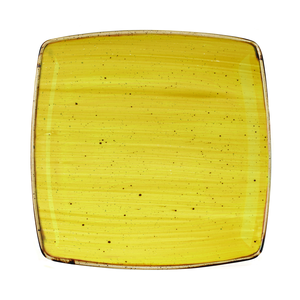 Talerz płytki kwadratowy 268 mm | CHURCHILL, Stonecast Mustard