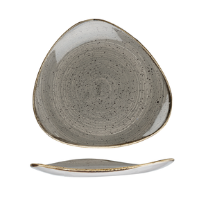 Talerz płytki trójkątny ø 311 mm | CHURCHILL, Stonecast Grey
