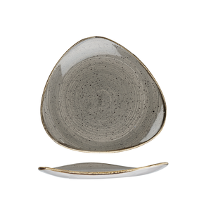 Talerz płytki trójkątny ø 229 mm | CHURCHILL, Stonecast Grey