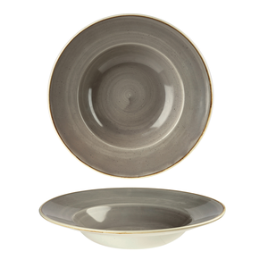 Talerz głęboki z szerokim rantem ø 280 mm, 468 ml | CHURCHILL, Stonecast Grey